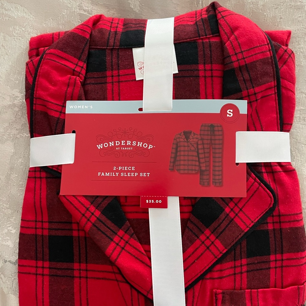 Target Wondershop Kids Red and Black Plaid Pajama Set